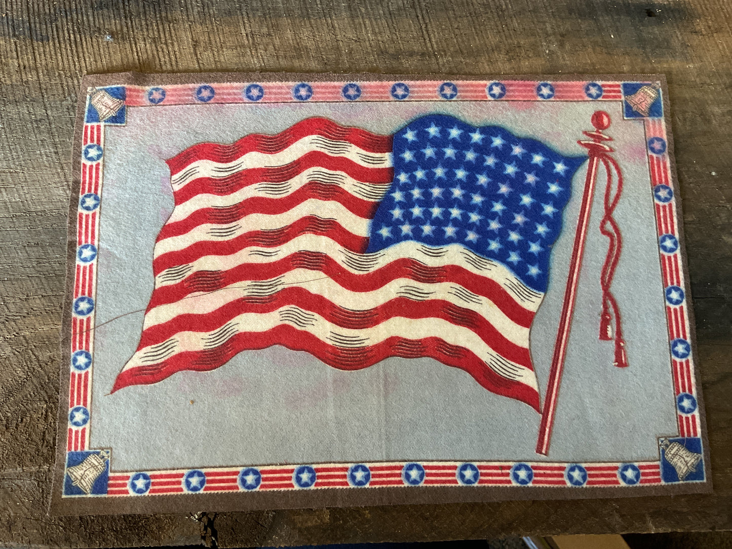 WWI Tobacco Felt Flag (approx 11x8)