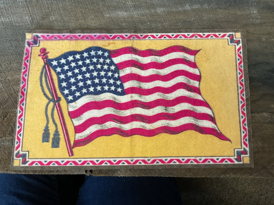 WWI Tobacco Felt Flag (approx 9x6)