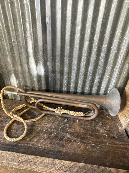 Vintage Rexcraft Brass Bugle with Cord – Scout, Military, or Ceremonial Use