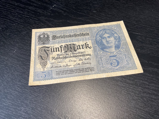 German 5 Mark Banknote 1917