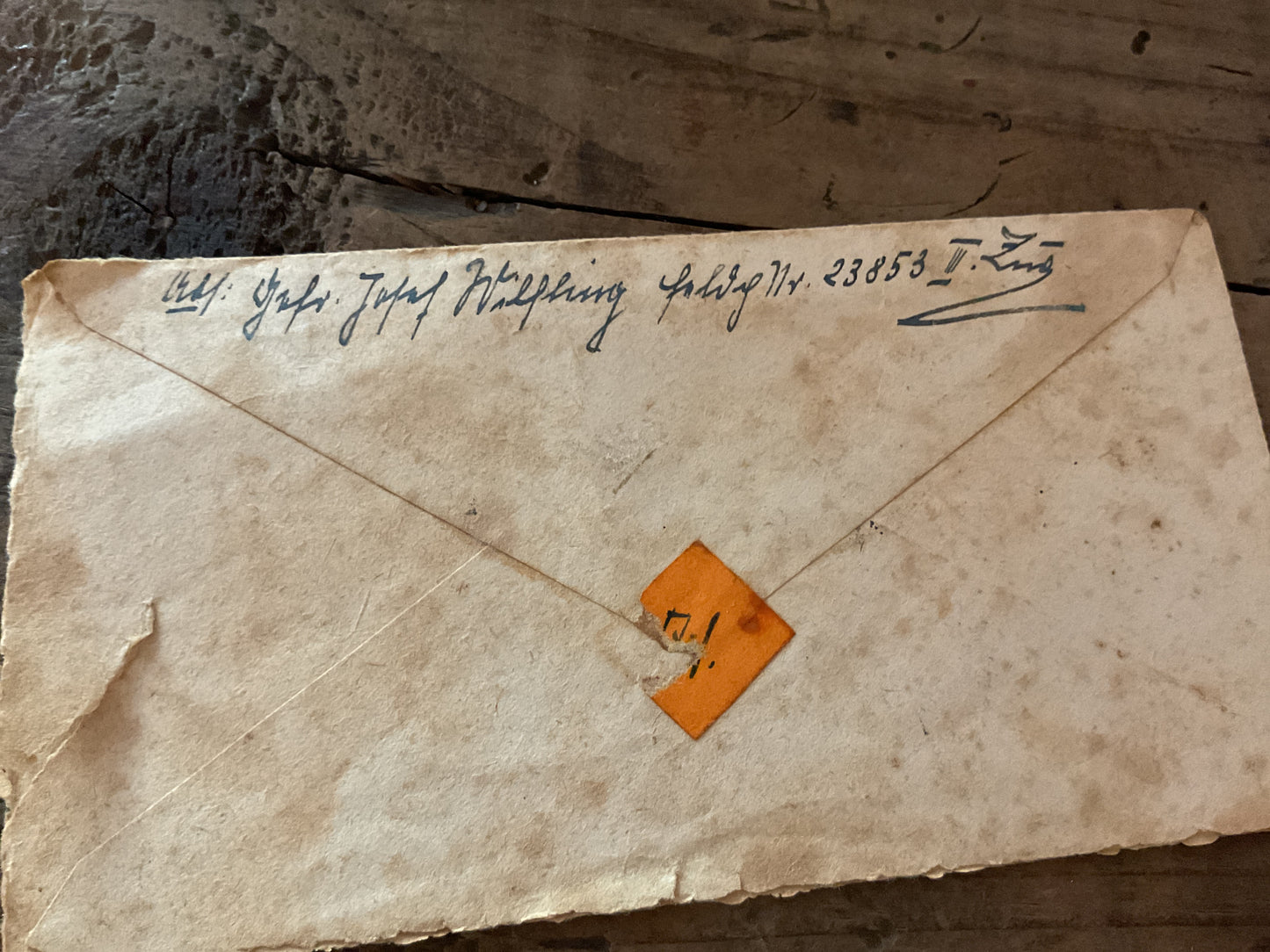 WWII German Wehrmacht Feldpost Letter & Envelope-Feldpost Nr. 23853-1943