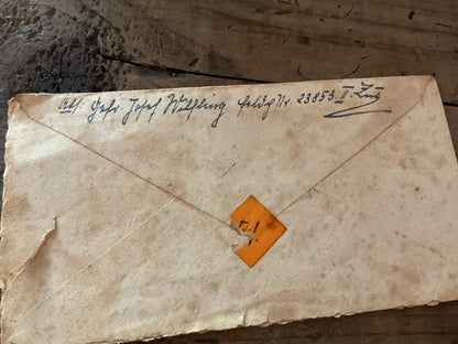 WWII German Wehrmacht Feldpost Letter & Envelope-Feldpost Nr. 23853-1943