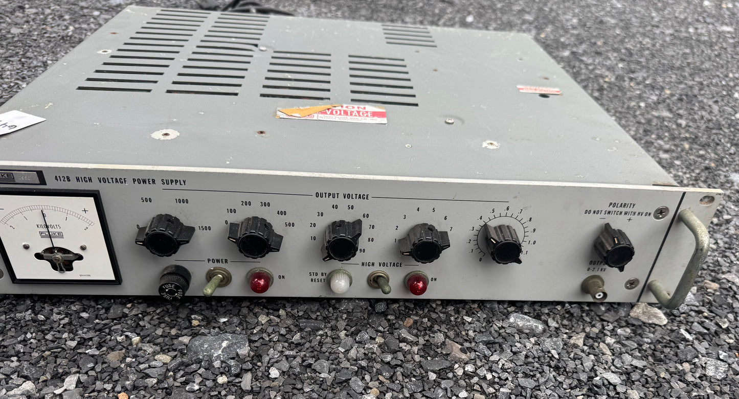 Fluke 412B High Voltage Power Supply — Vintage Lab/Test Equipment