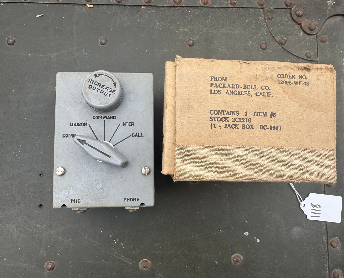 WWII Signal Corps Jack Box BC-366
