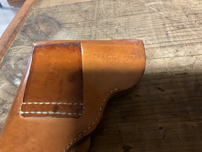 German 1941-Dated CZ Model 27 Leather Pistol Holster-WWII Pattern, CZ & Waffenamt Marks