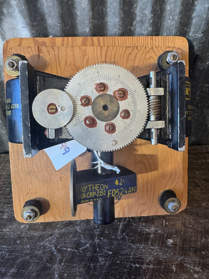 Vintage Raytheon JAN-CRP-2J51 Tunable Radar Magnetron with Mounting Board