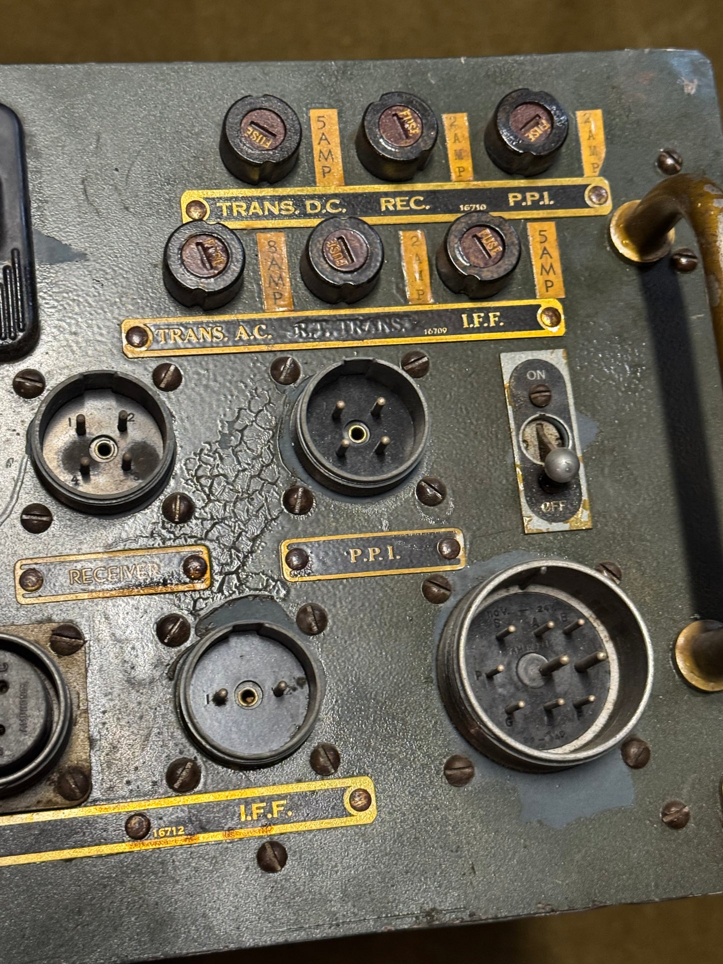 WWII U.S. Signal Corps SCR-602-A / BD-122-A Control Panel — 1943 Order