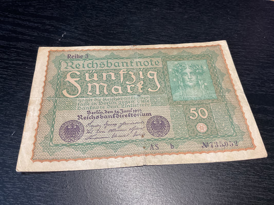 German 50 Mark Banknote 1919