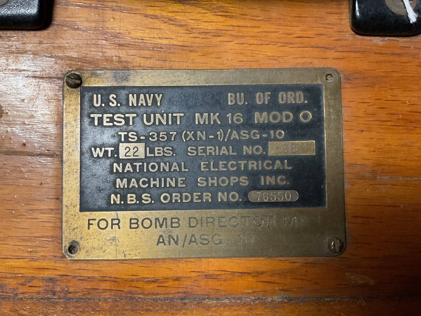 WWII U.S. Navy Bomb Director Test Unit MK16 Mod O-TS-57AN/ASG-10