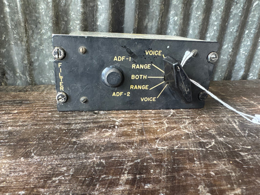 WWII Aircraft ADF Voice/Range Audio Selector Control Panel