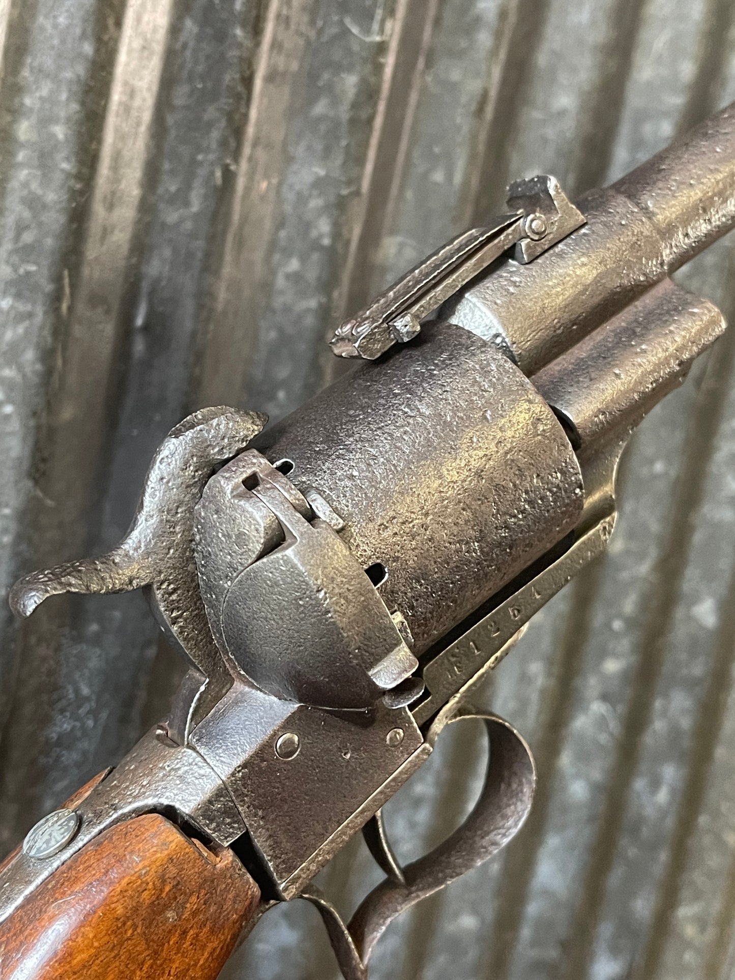 Lefaucheux Pinfire Revolver Carbine — Antique Revolving Carbine
