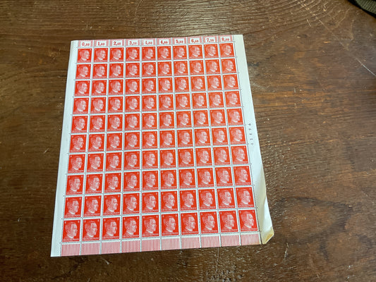 German Postage Stamps “orange 8”