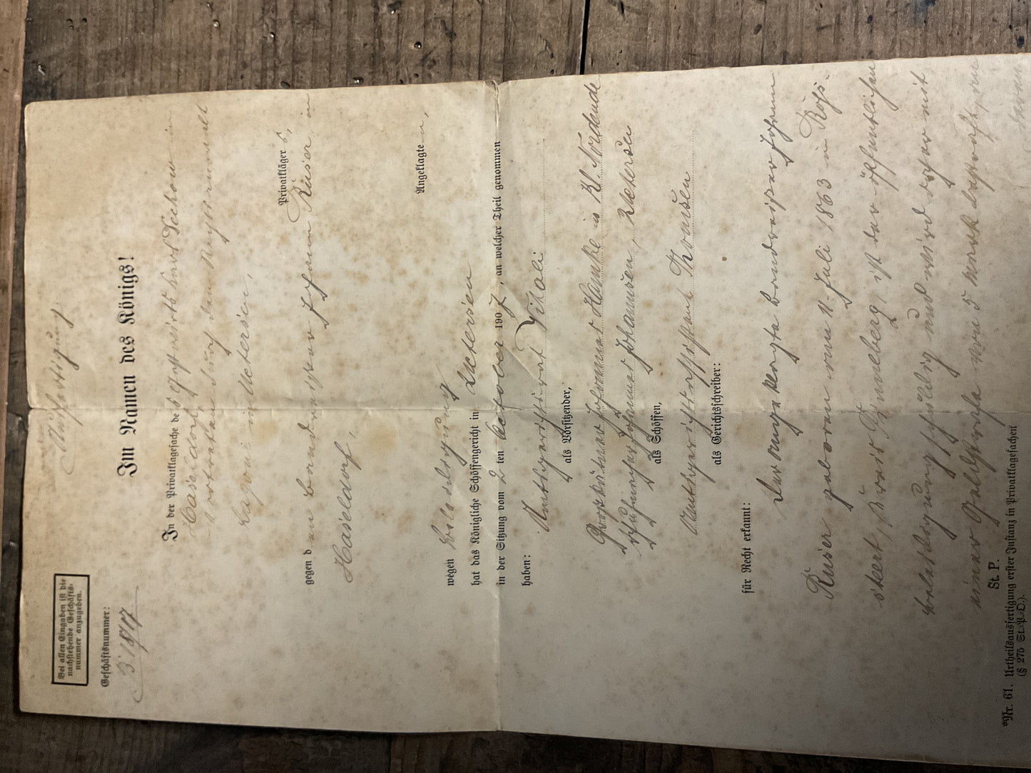 Original German Imperial Army Military Document-1907-Infanterie- Regiment Nr. 61-Hasselhorst- Named: Pechow
