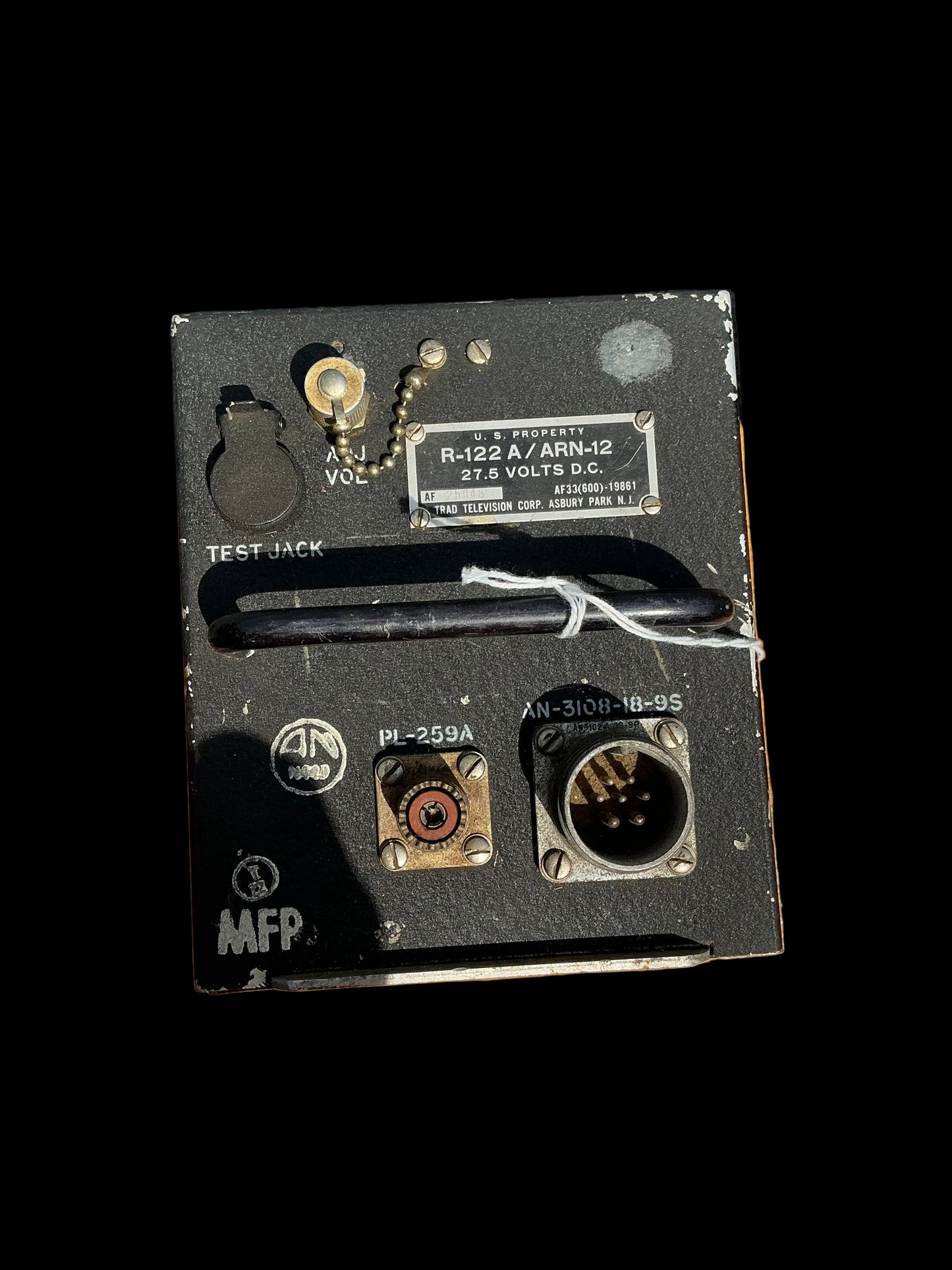 U.S. Army R-122A/ARN-12 Receiver Unit – Aircraft Radio Component (WWII Era)
