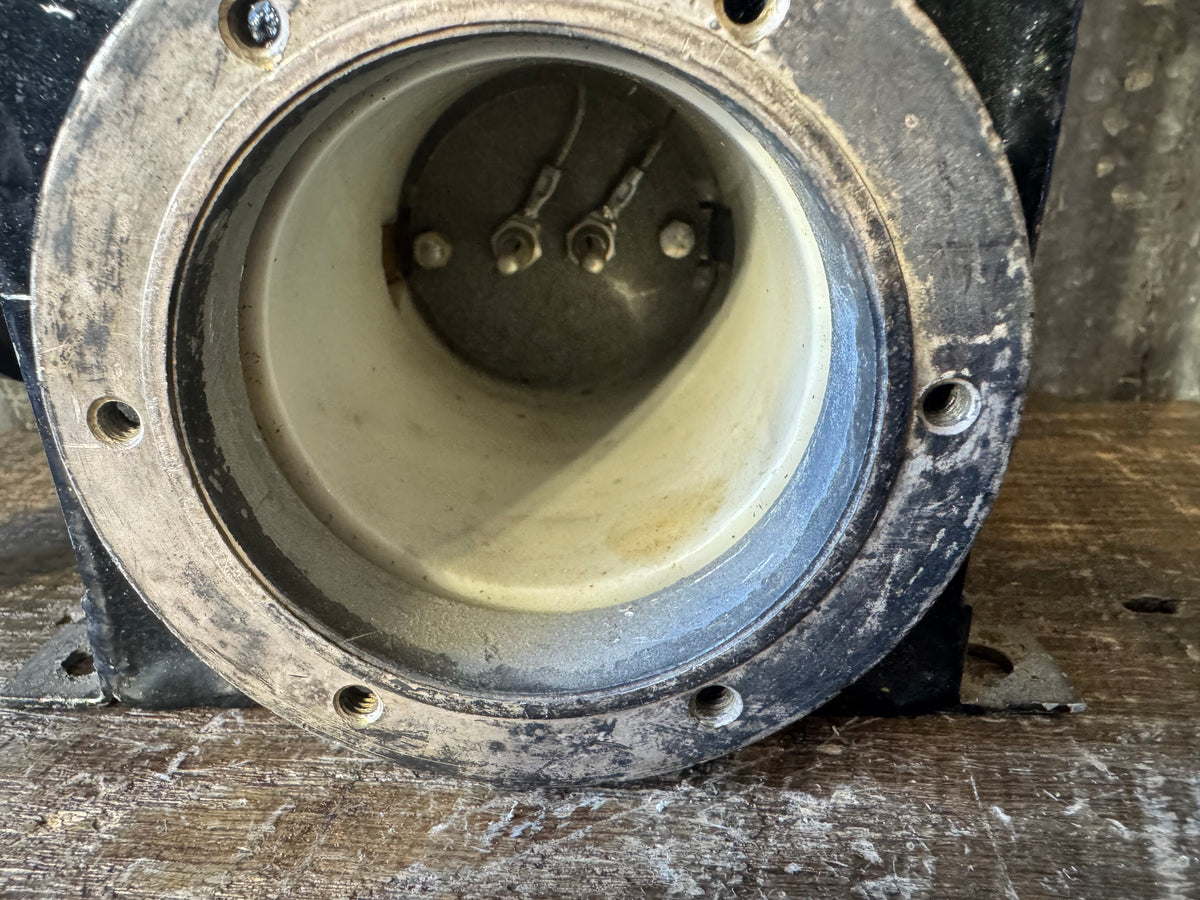 Vintage Tube Transformer Assembly with Ceramic Socket – Black Metal Housing