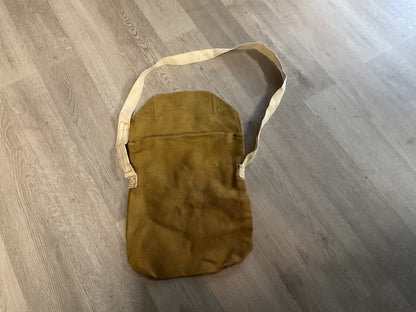 WWII Burlap Gas Mask Bag