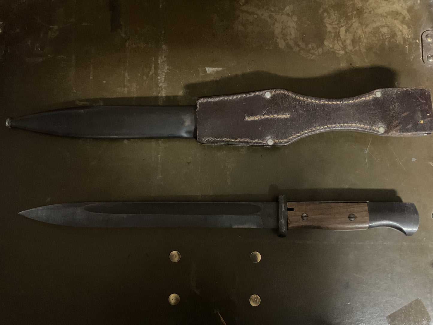 WWII German K98 Bayonet w/ Scabbard & Frog