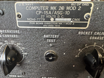 US Navy Mk 20 Mod 2 Bomb Director Computer – CP-15A/ASG-10
