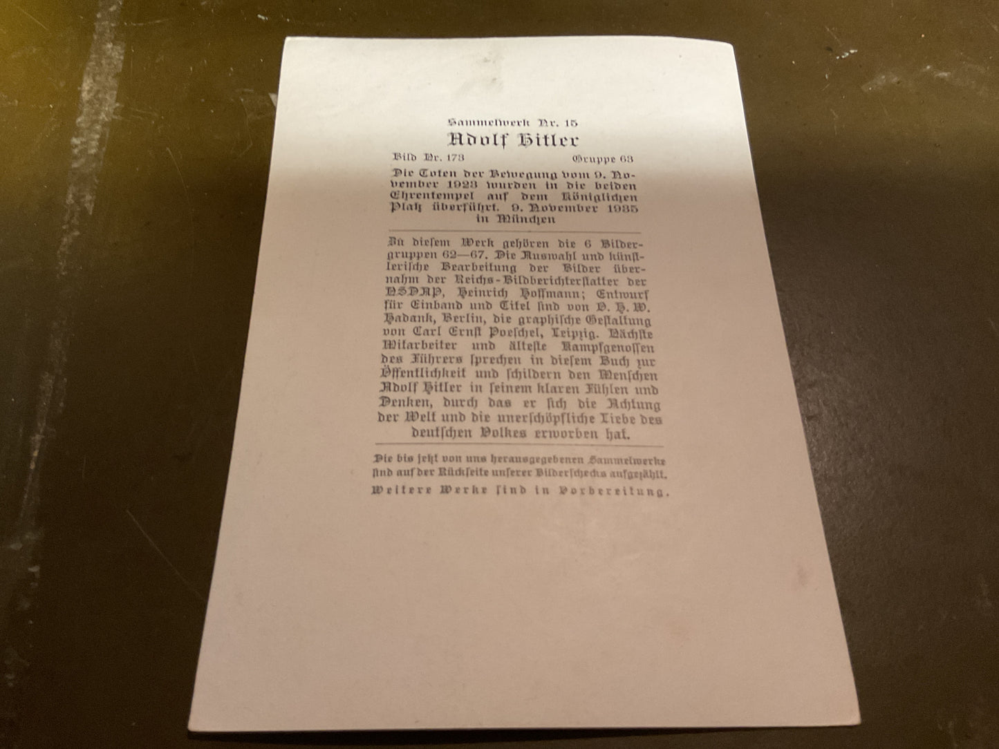 WWII German Propaganda Card