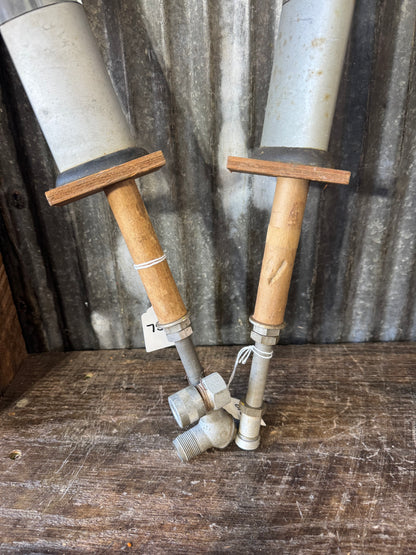 AN-40A / AN-40B Military Antenna Pair – Cold War Era Communications Antennas with Wooden Test Handles