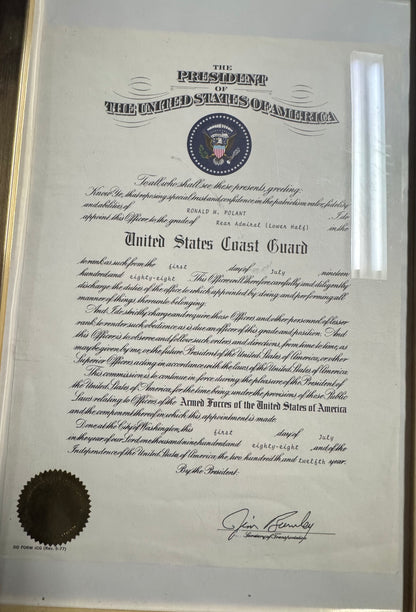 UNITED STATES COAST GUARD

REAR ADMIRAL RONALD M. POLANT

NAMED AVIATION & COMMAND GROUPING