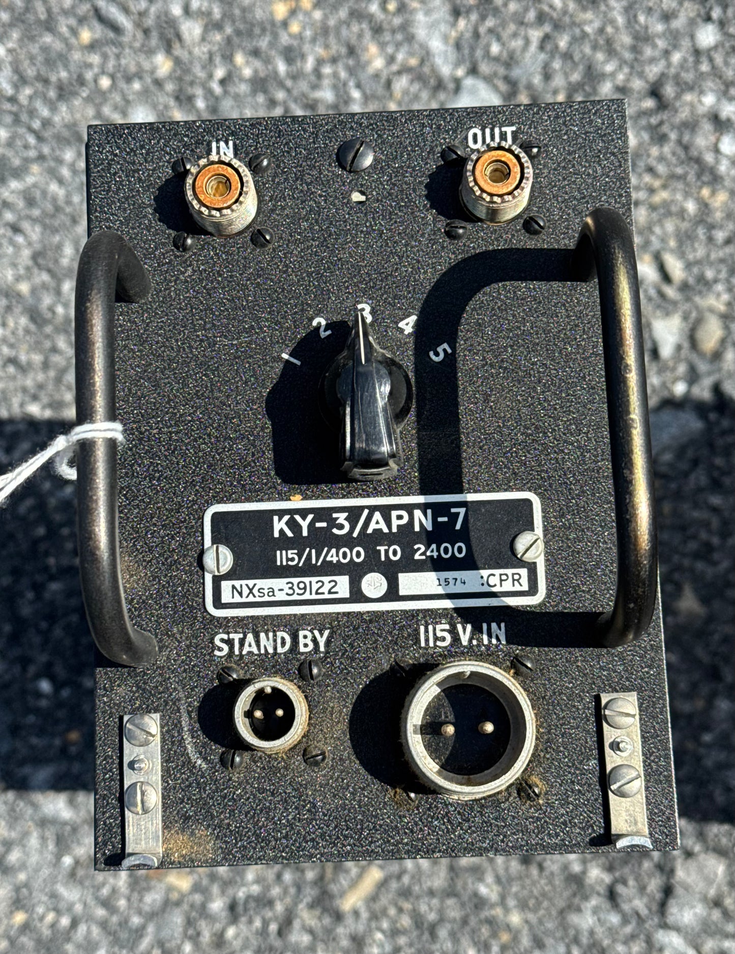 WWII-era U.S. Navy KY-3/APN-7 Radio Coder unit, marked 115V / 400 to 2400