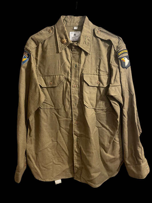 WWII Impressions US Officer’s 101 Airborne Wool Shirt with insignia