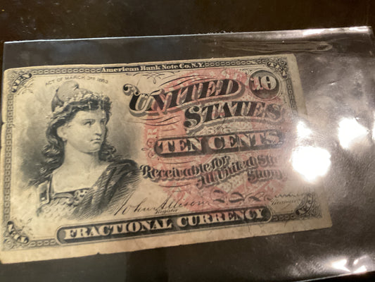 Civil War Fourth Issue Fractional Currency 1863