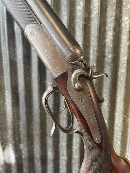 German I.A. Kuppscher Hammer Drilling – 16 Gauge x 16 Gauge / Rifle – Underlever Combination Gun
