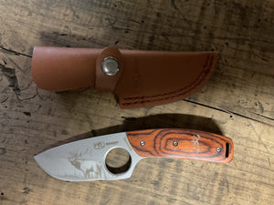 Browning RMEF Fixed Blade Hunting Knife-Elk Engraved w/ Leather Sheath