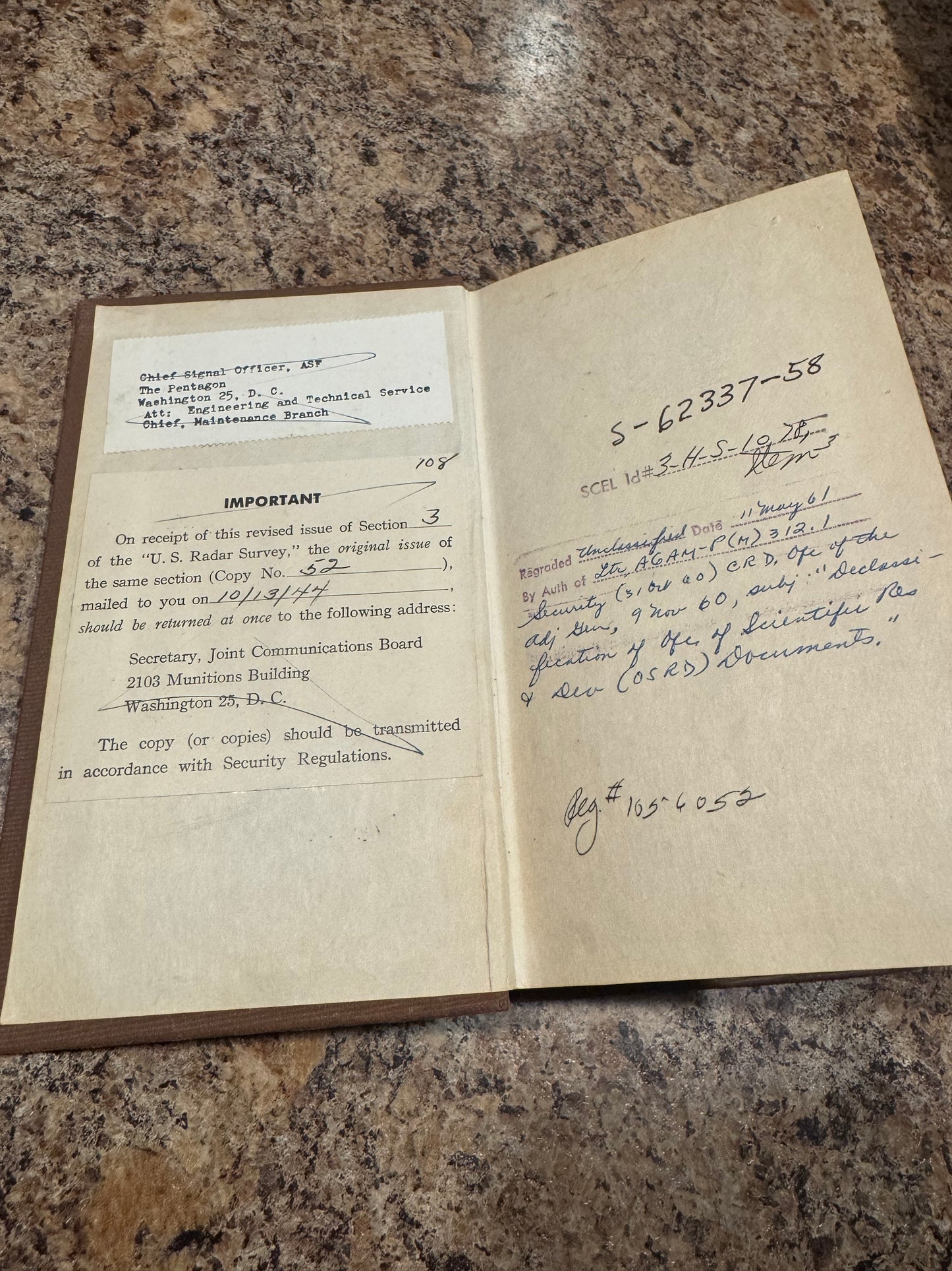 WWII U.S. Radar Survey Section 3 Ground Radar Manual – June 1, 1945 – NDRC – “SECRET”