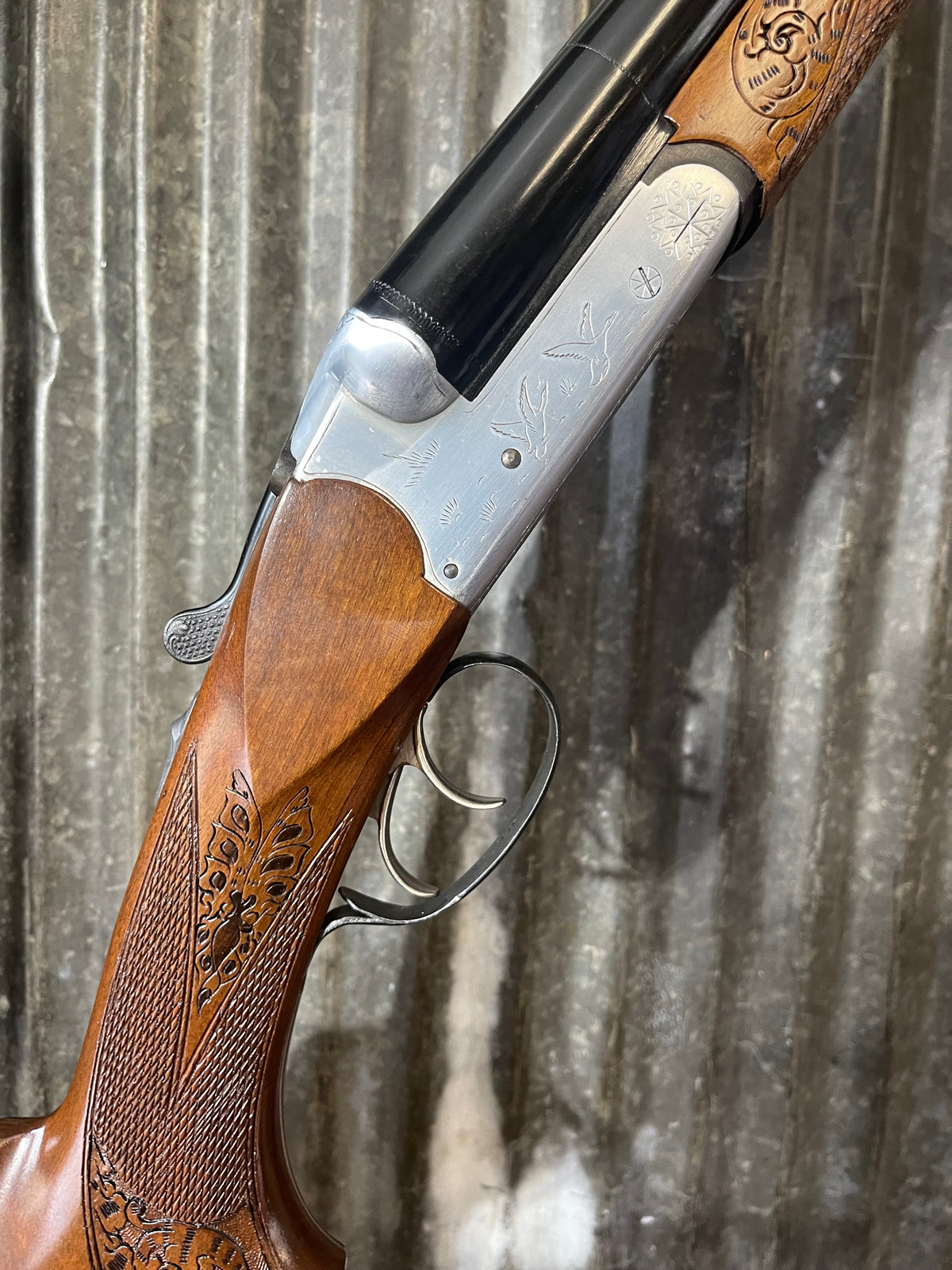 Uzimlu / Uzimlu Arms 12 Gauge Side-by-Side Double Barrel Shotgun – Engraved – Excellent Condition
