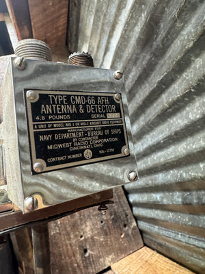 WWII U.S. Navy CMD-66AFH Antenna & Detector for ARD-1/ARD-2