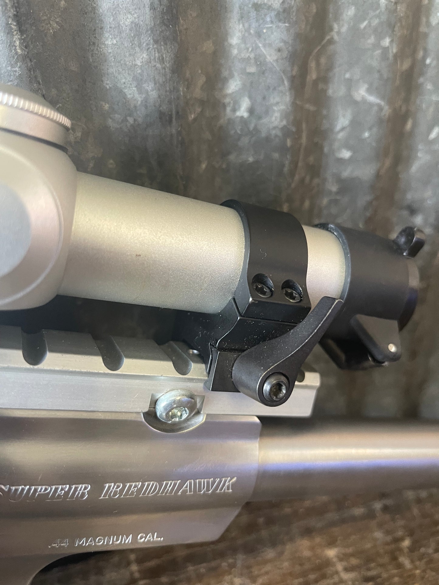 Ruger Super Redhawk .44 Magnum 9.5” Stainless Revolver Package – Leupold M8 Scope, Box & Holsters