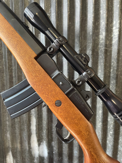 Ruger Mini-14 Ranch Rifle .223 Rem / 5.56 NATO – Redfield 4X Scope – Walnut Stock