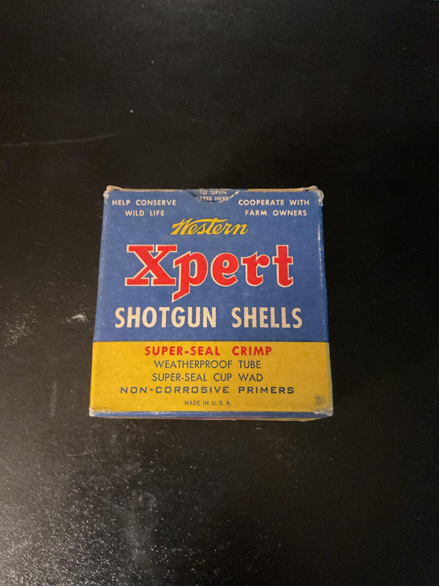Vintage Western Xpert 20 Gauge Shotgun Shells — Full Box of 25
