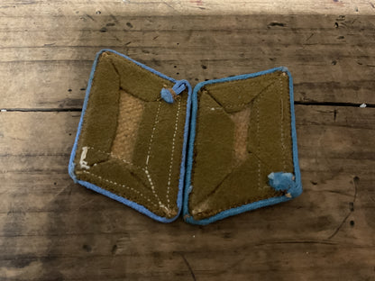 Original WWII German NSDAP Stellenleiter Ortsgruppe Political Leader Collar Tabs-Matching Pair 1936-1939