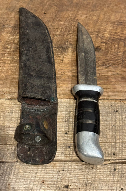 WWII Theatre Knife-Black & Silver