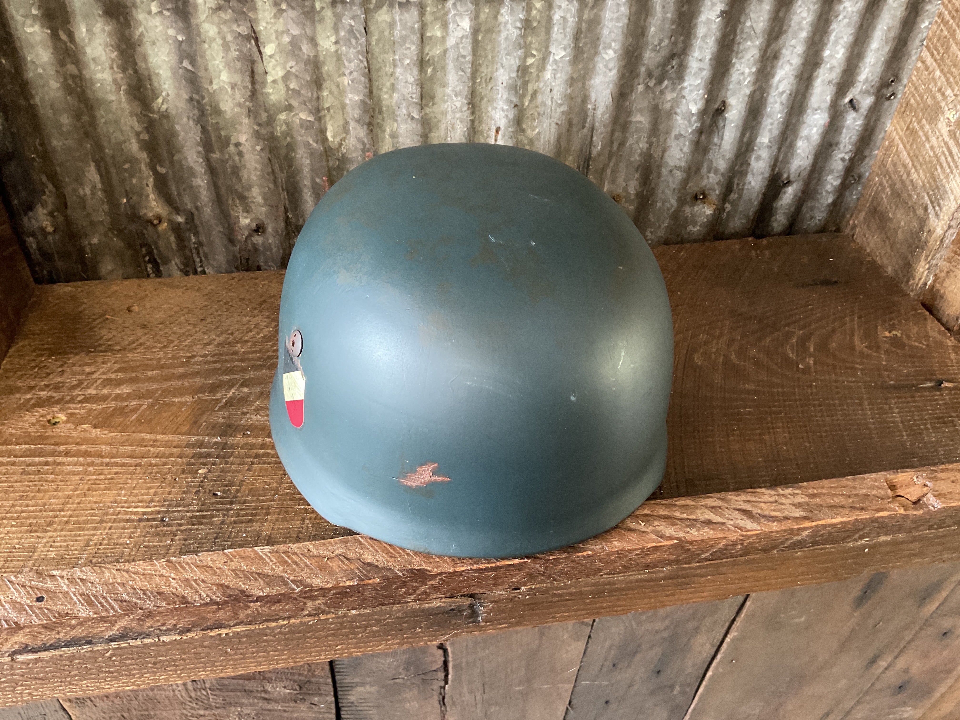 M38 German Paratrooper Helmet Double Decal with Splinter Camo Cover ...