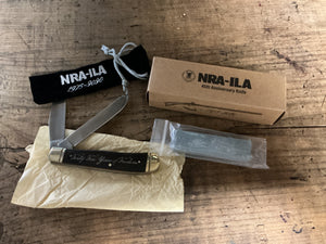 NRA-ILA 45th Anniversary Folding Pocket Knife 1975-2020 w/ Original Box and Pouch