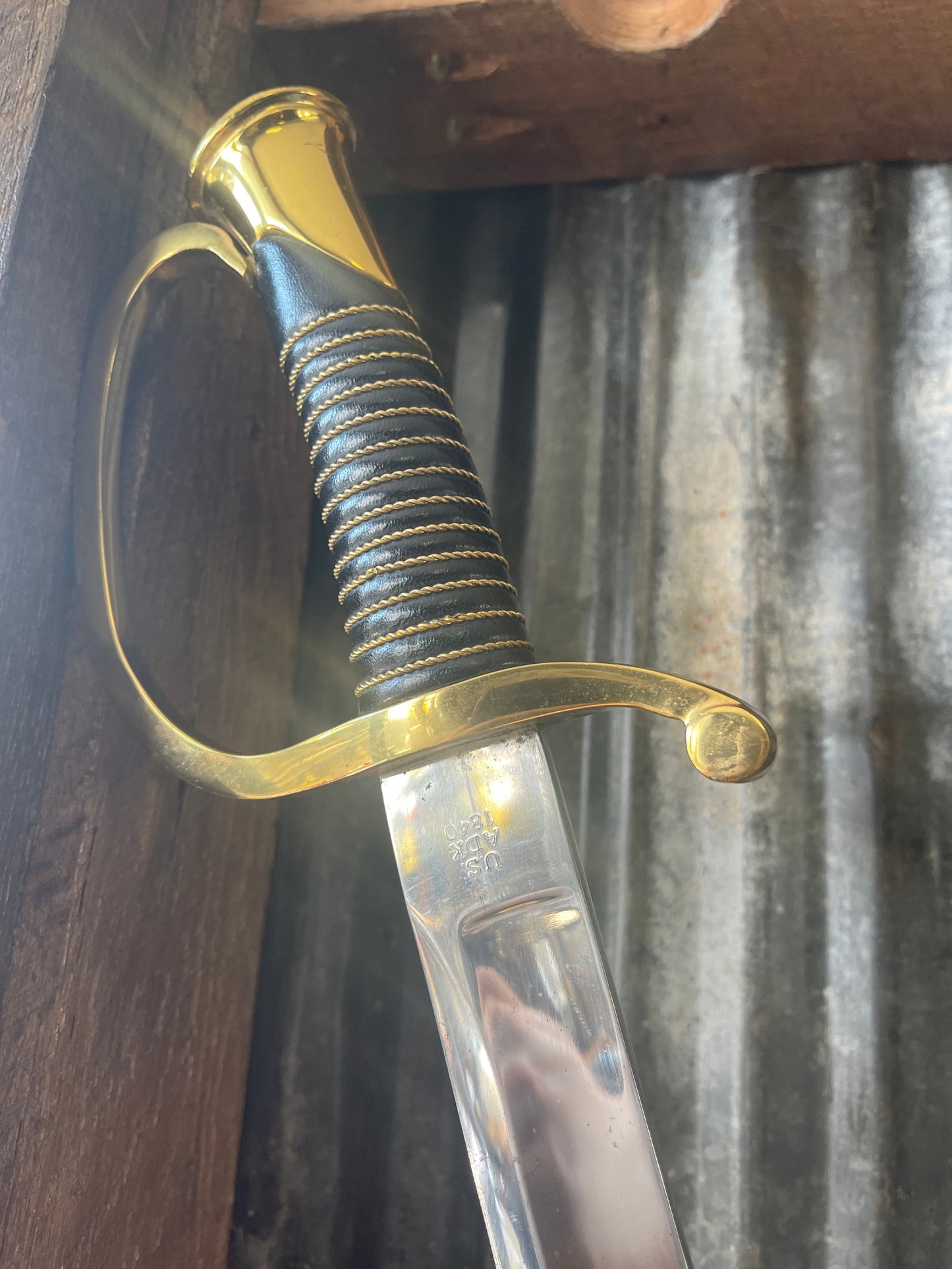 U.S. Model 1840 Cavalry Saber – Reproduction Blade / Antique Scabbard – “US ADK 1840”