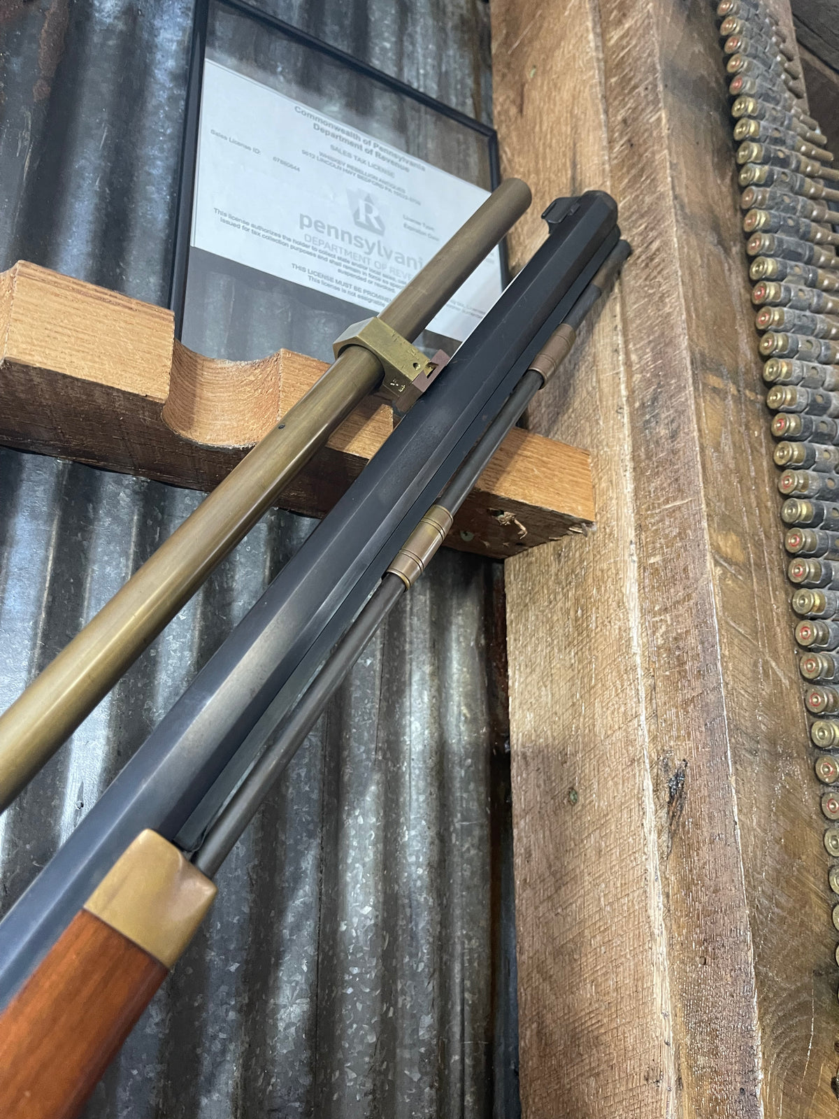 Thompson/Center Hawken .50 Caliber Muzzleloader – Lyman 4x Scope – Brass Accessories