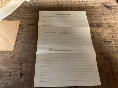 1919 Bradstreet Company Credit Inquiry-Indiana, Pa, Original Envelope & Forms. April 2, 1919