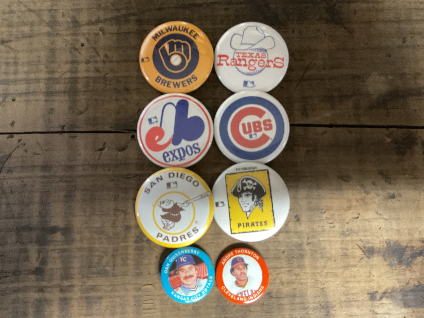 Vintage Baseball Button Lot (8)