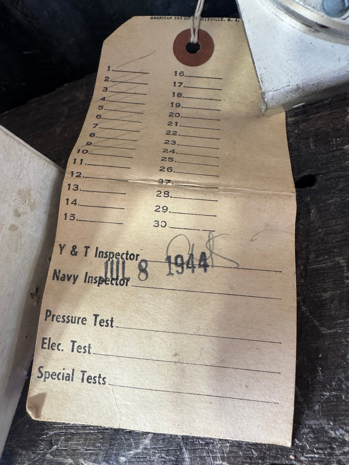 WWII Yale Beacon Meter – Original Box and 1944 Inspection Tag