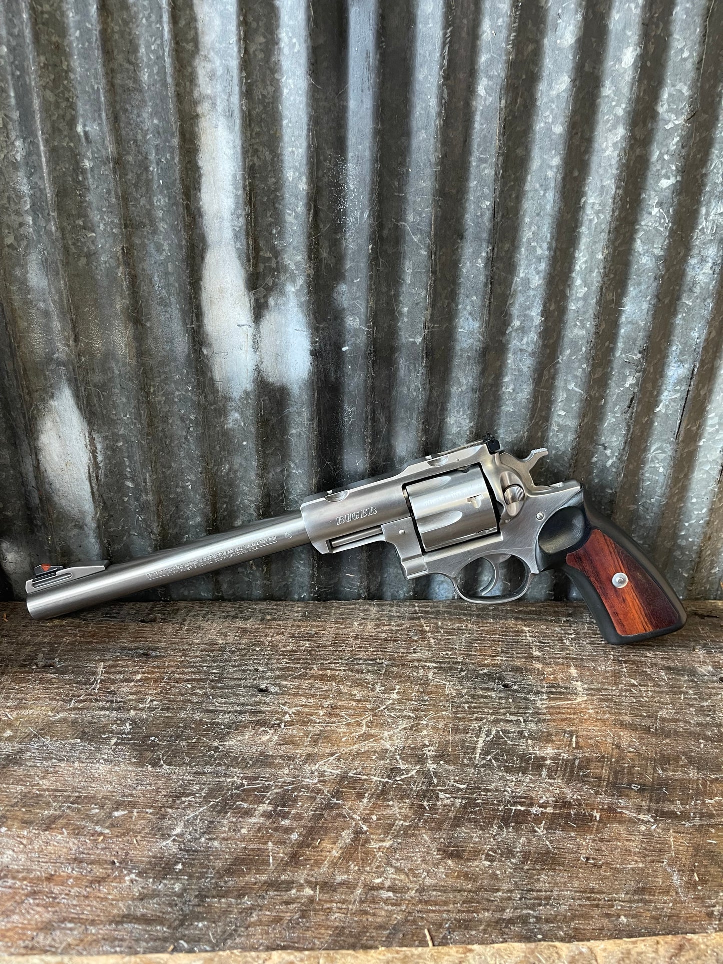 Ruger Super Redhawk Stainless Revolver – .44 Magnum – 9½” Barrel – Burris Safari 4x Scope – Boxed