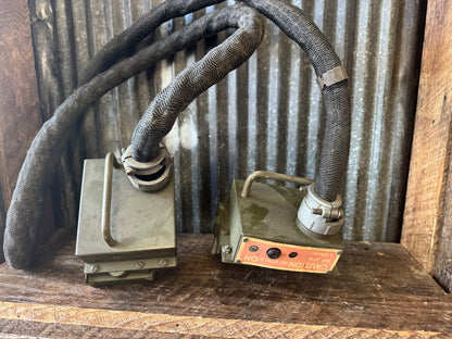 WWII U.S. Military Signal Corps Switching / Junction Box Set w/ Original Cable Harness