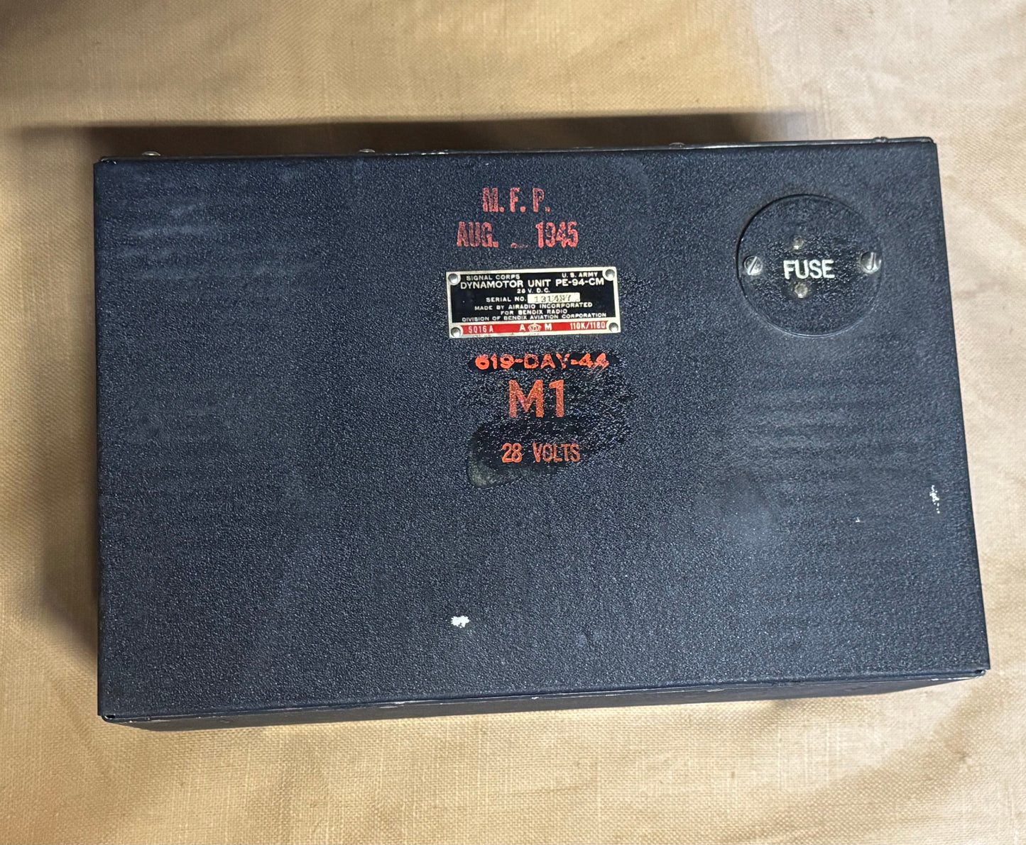 WWII PE-94-CM-M1 Dynamotor Power Supply (NOS Box Included)
