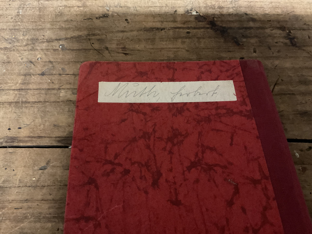 WWII German Deutsche Arbeitsfront (DAF) Membership Book-Berlin- Extensive Dues Stamps 1941-1945-Named to Herbert Muth