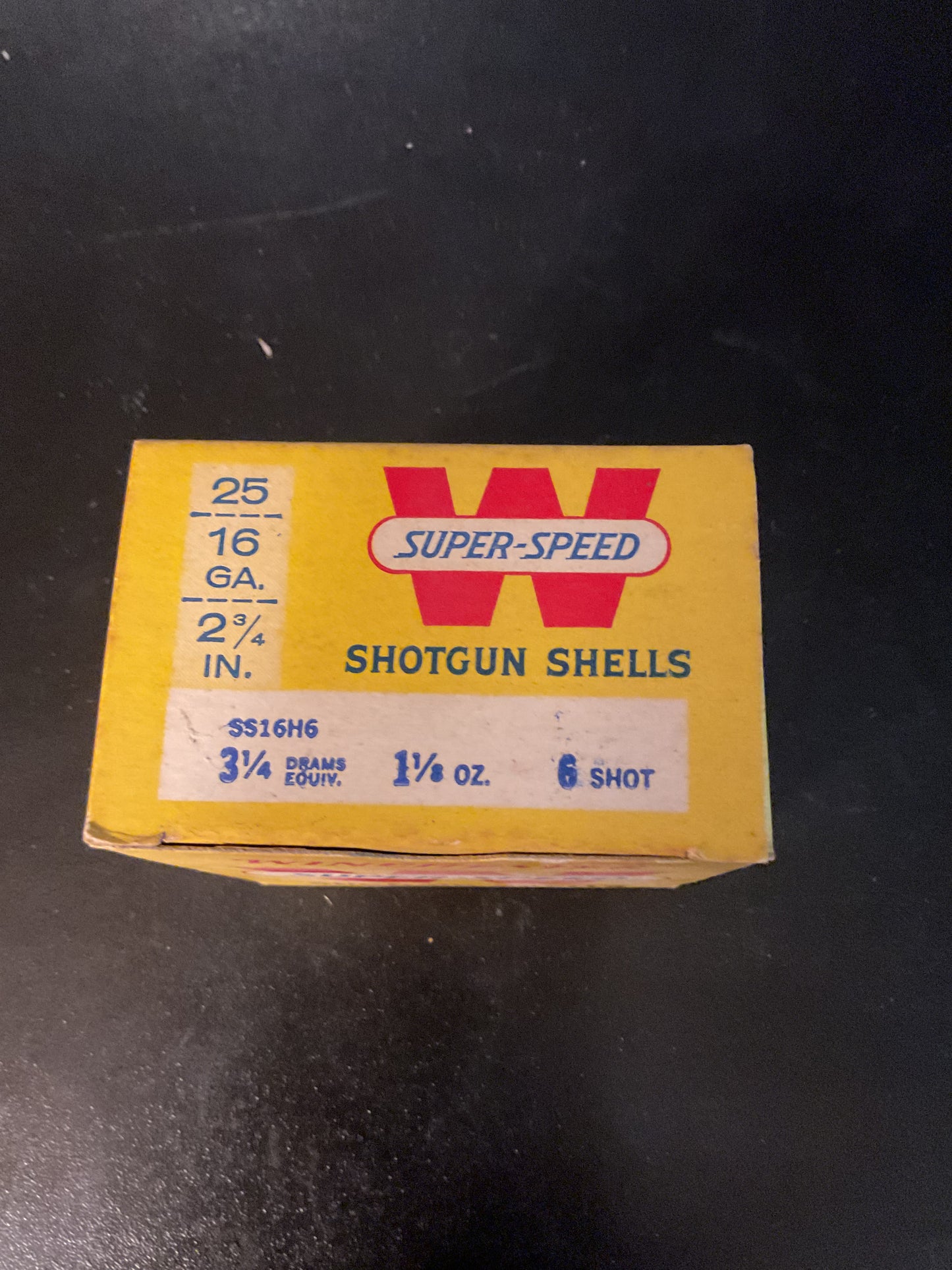 Vintage Winchester Super-Speed 16 Gauge Shotgun Shells — Full Box of 25